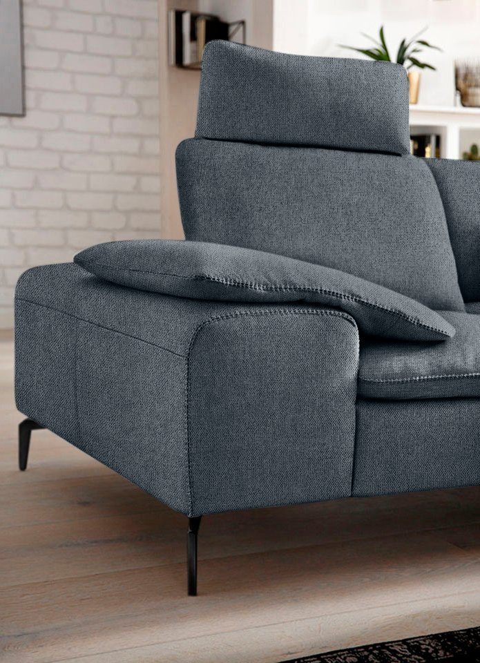 W.SCHILLIG Ecksofa valentinoo, Designsofa, elegant und bequem, L-Form, Set, mit Sitztiefenverstellung, Breite 318 cm