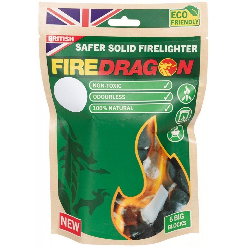 FIREDRAGON Grillanzünder Einzelblock 6er Pack - Brennstoff, 0.162 kg