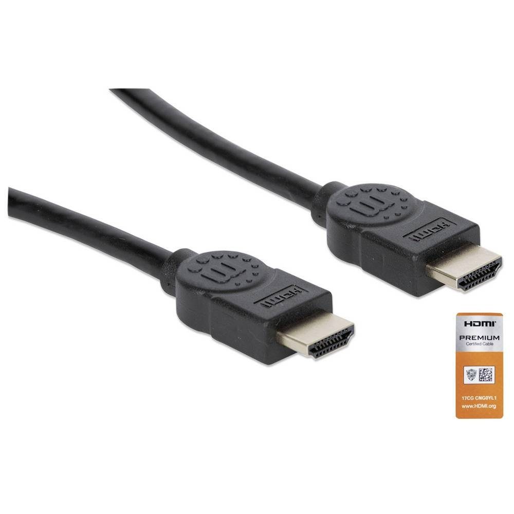 HDMI-Kabel, High Premium Channel, Audio MANHATTAN vergoldete Return HDMI-Kabel Steckkontakte Speed Zertifiziertes