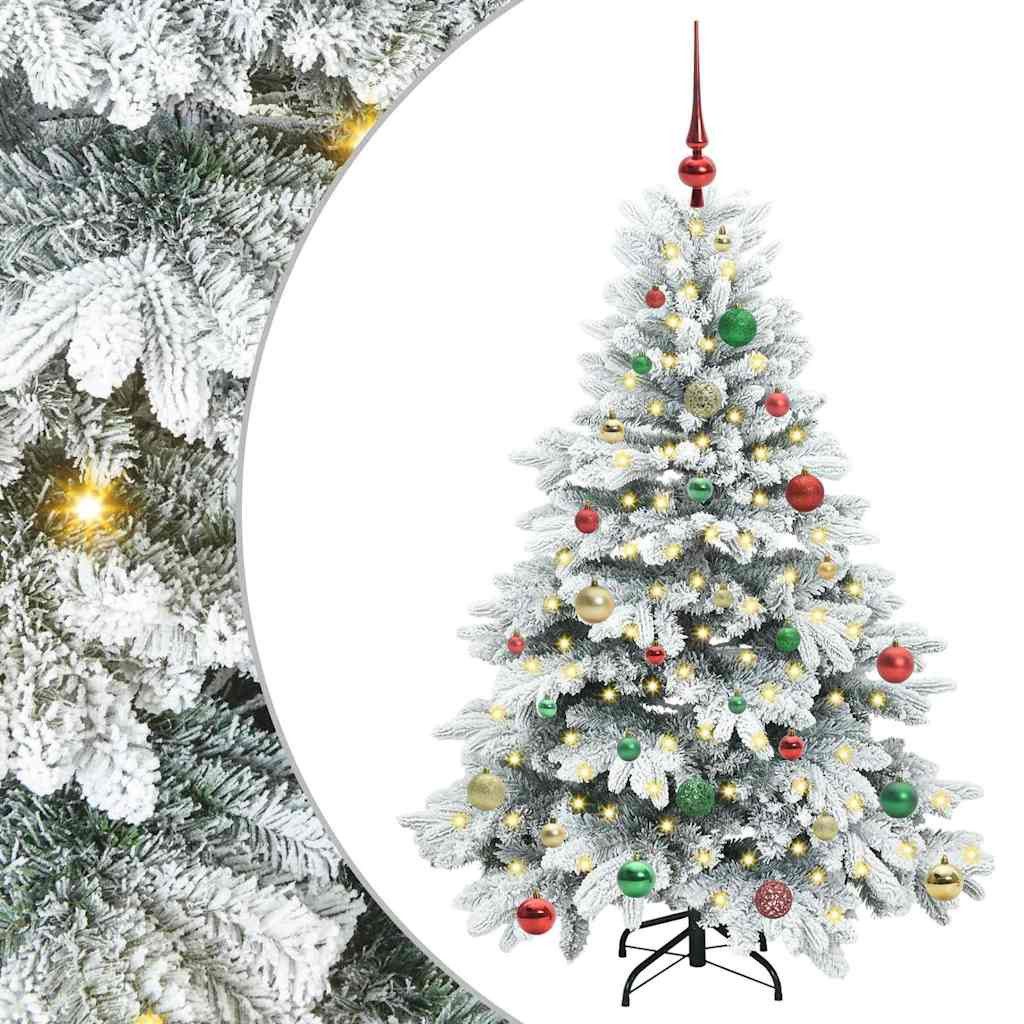 vidaXL LED Baum Künstlicher Weihnachtsbaum mit 150 LEDs Weiß 150 cm PE und PVC