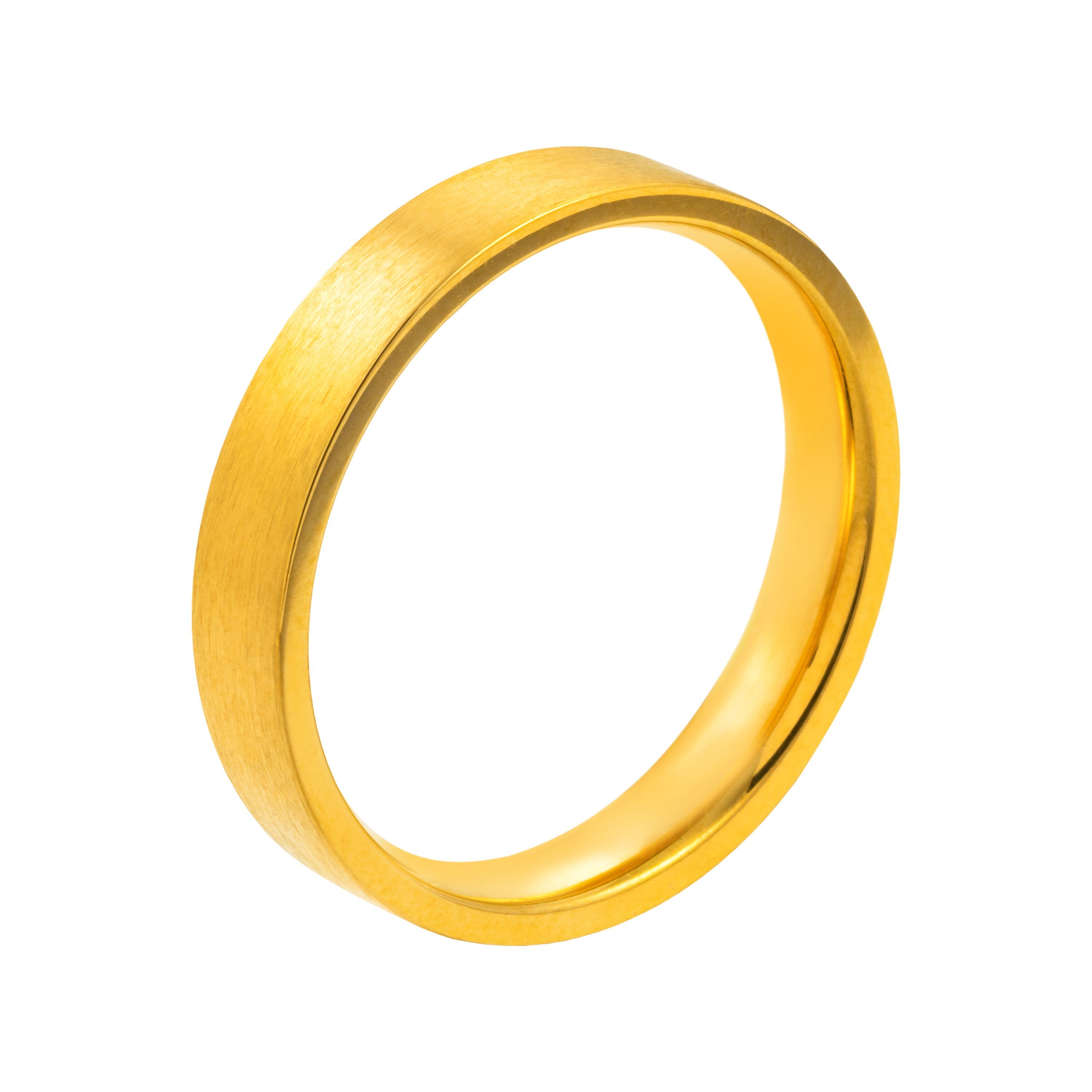 Fingerring Damen-Edelstahlring · gebürstet · Farbe: Gold · Nickelfrei
