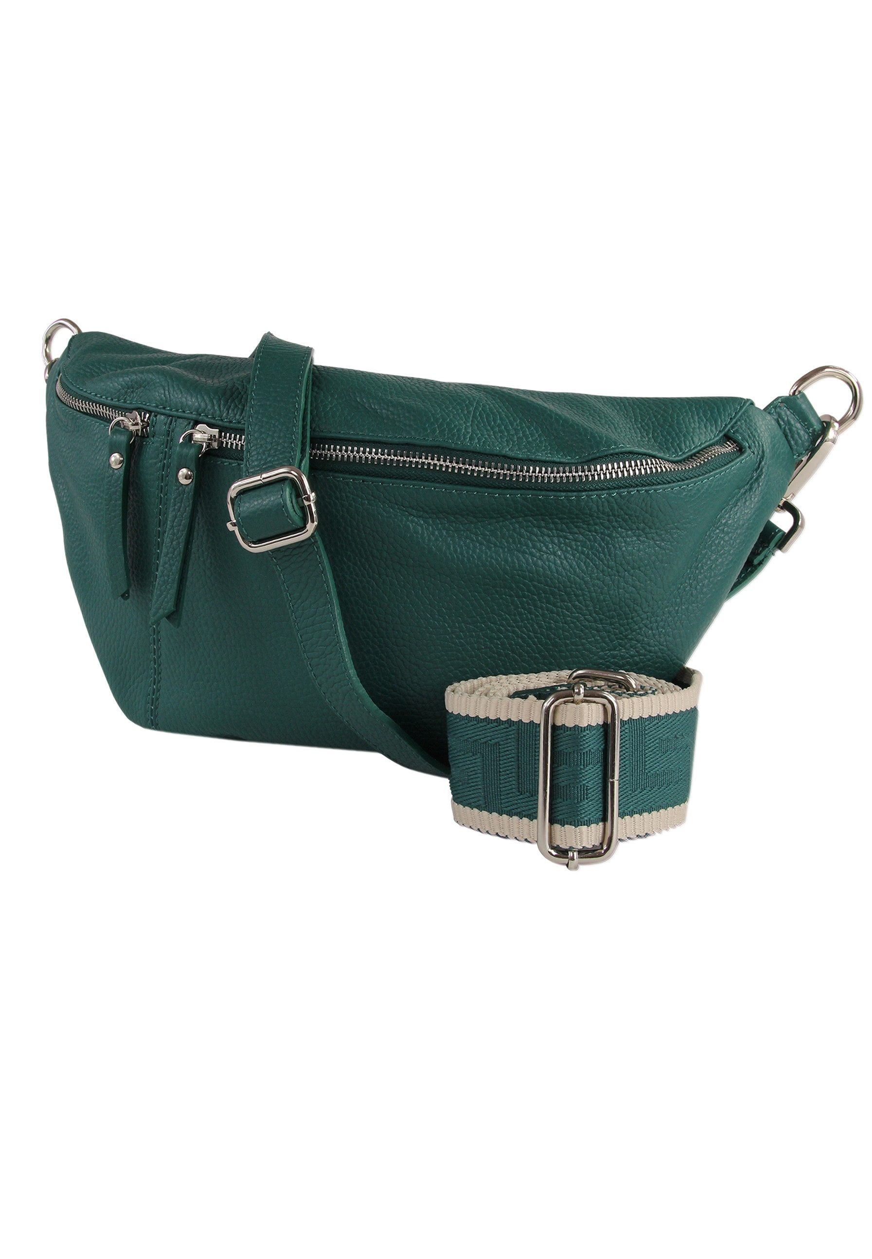 Toscanto Gürteltasche Toscanto hellgrünfarbene Gürteltasche (Gürteltasche), Damen Gürteltasche Echtes Leder, hellgrün