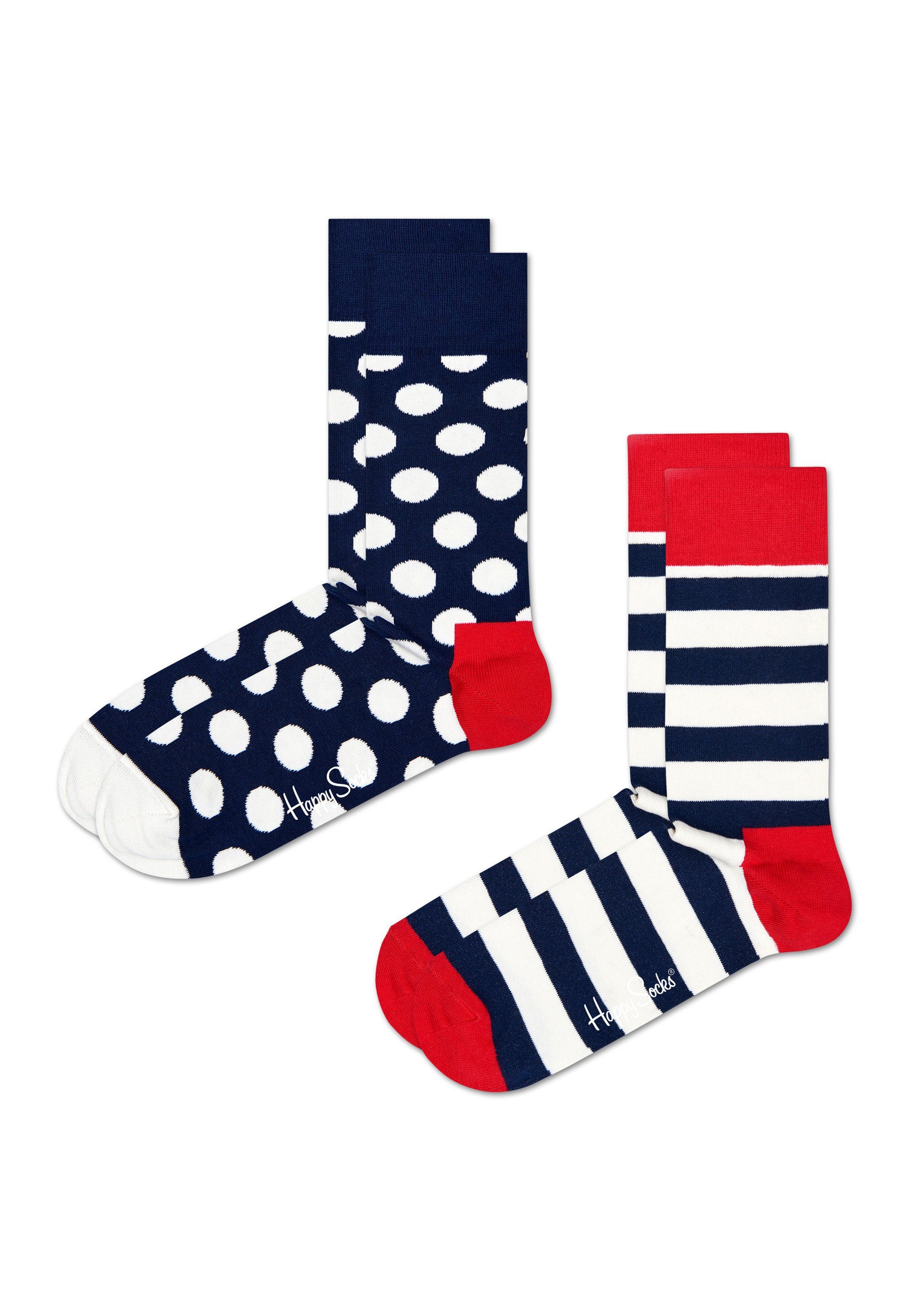 Happy Socks Basicsocken 2-Pack Classic Big Dot Socks aus nachhaltiger Baumw günstig online kaufen