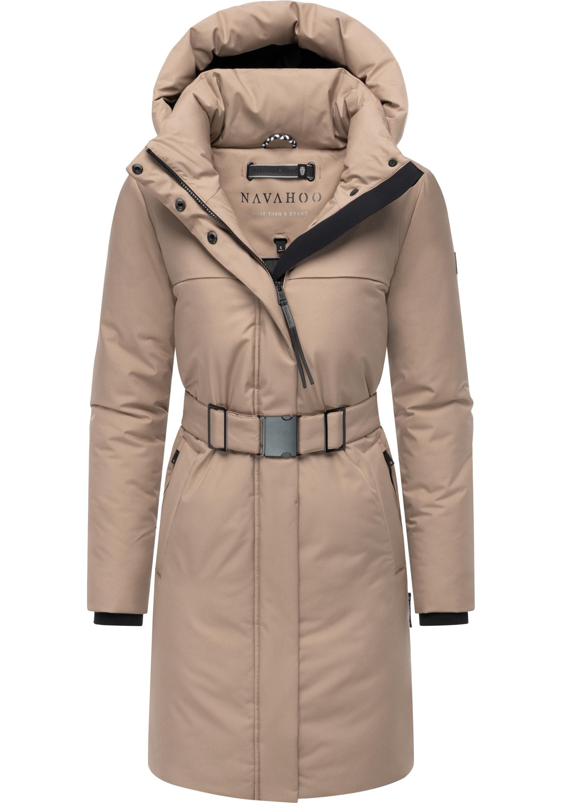 Navahoo Wintermantel Gipfelspass XIV Warmer Winterparka mit Taillengürtel – Bild 4 von 5
