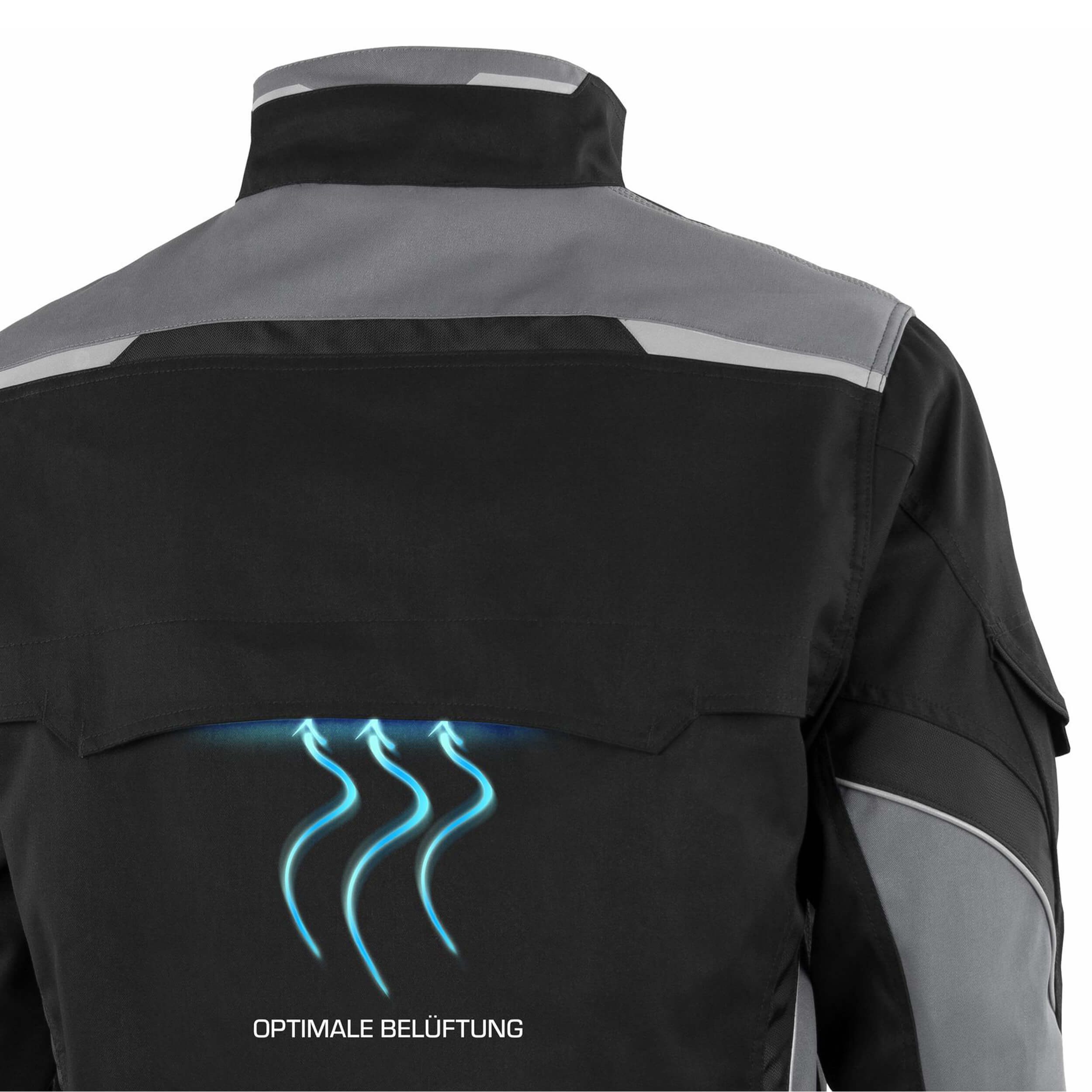 Qualitex Workwear Arbeitsjacke ungefütterte Handwerker-Bundjacke IRON aus Lyocell, Cordura & Stretch (1-St) moderne, strapazierfähige Werkstattjacke mit 12 Tasc – Bild 4 von 5