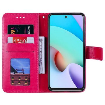 CoverKingz Handyhülle Hülle für Xiaomi Redmi 10/10 Prime Handy Tasche Flip Case Cover 16,5 cm (6,5 Zoll), Klapphülle Schutzhülle mit Kartenfach Schutztasche Motiv Mandala