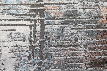 Designteppich Designer Teppich Carpetilla Harmony Kurzflor Abstrakt Surreal Grau/Terra, Carpetilla, Höhe: 11 mm, Kurzflor, Wohnzimmer, Flur