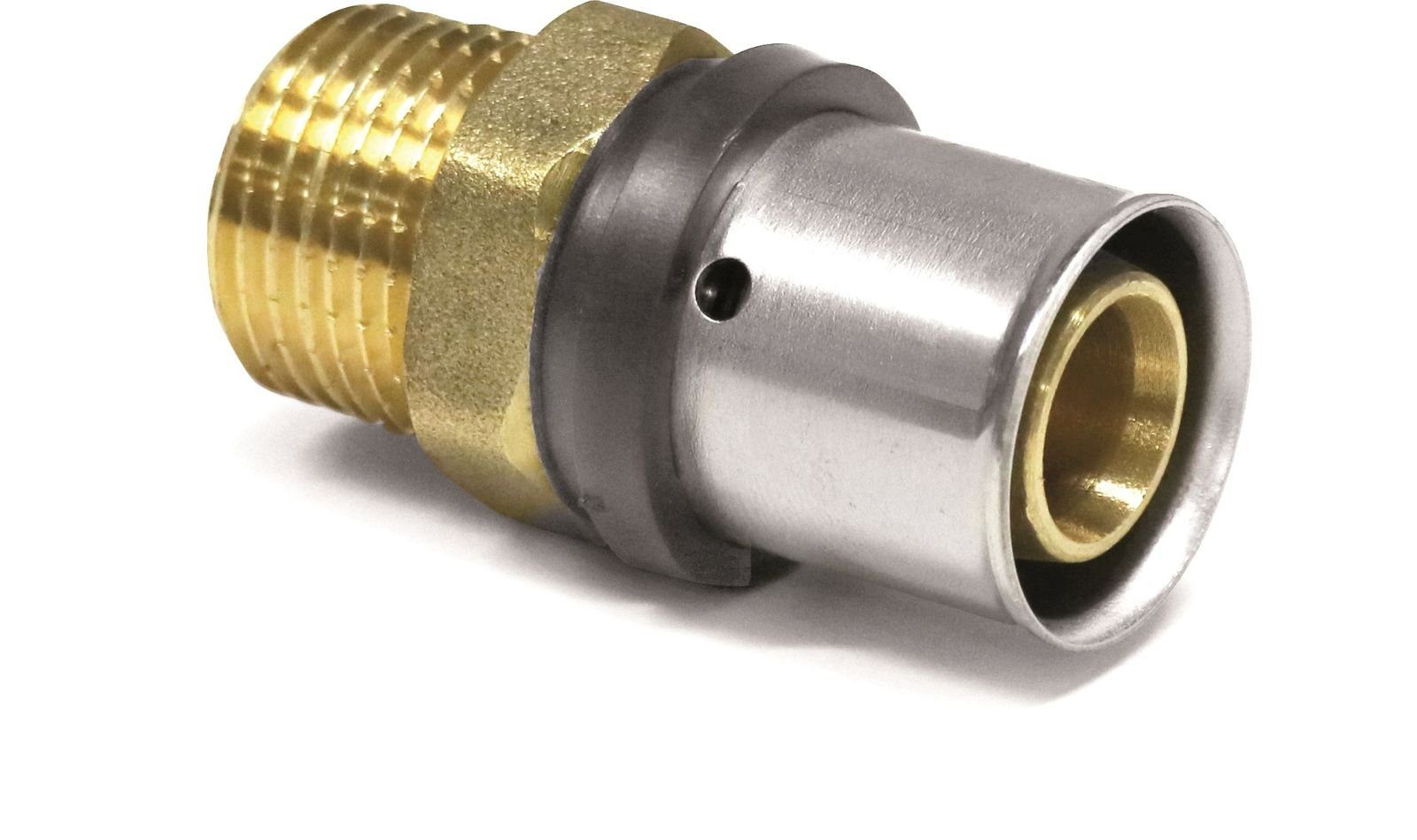 Pressfitting Pipetec Pressfitting Übergang Kupplung 26x3 mm 3/4 Zoll AG TH Kontur