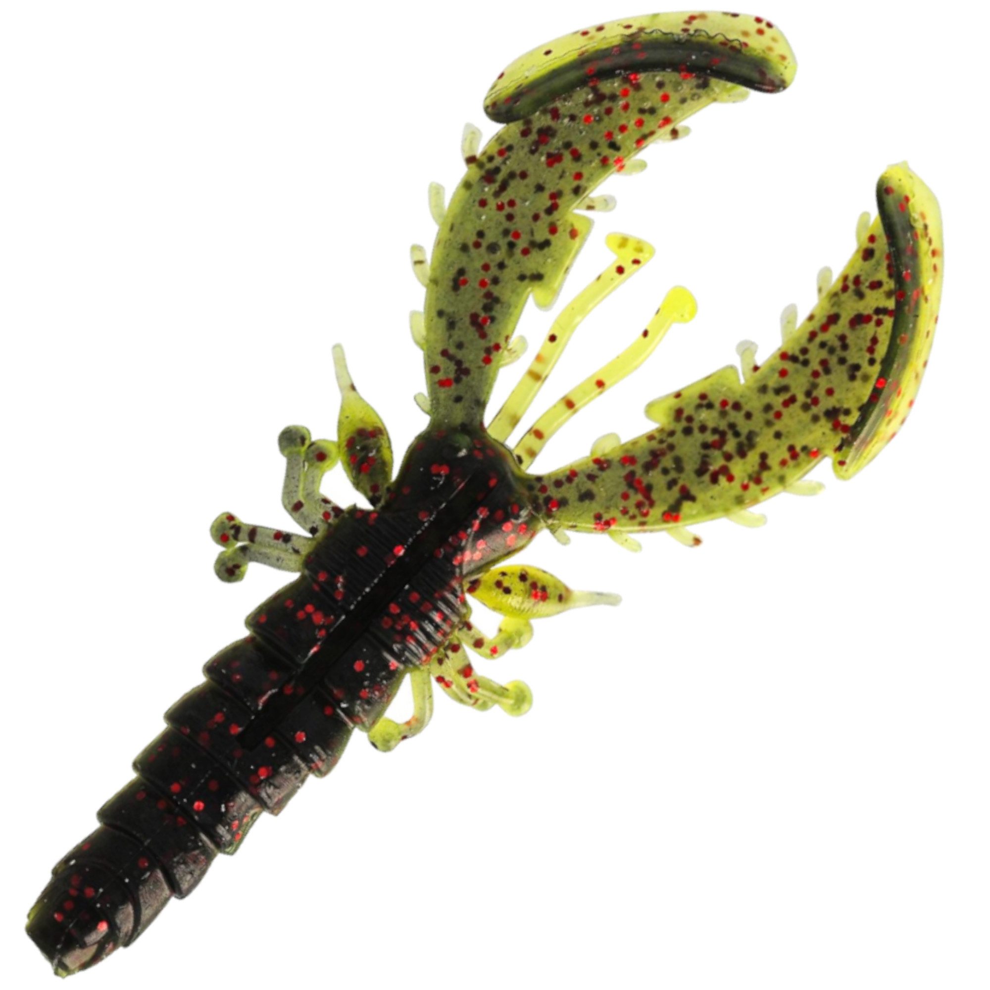 WESTIN Kunstköder Crecraw Slim Creaturebait 7.5Cm 3G Black/Chartreuse 4Pcs
