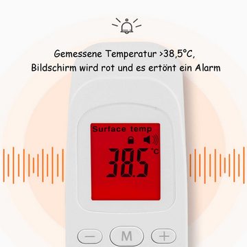 Baby Ja Infrarot-Thermometer Medizinische Temperaturpistole, elektronisches Infrarot-Thermometer, Dreifarbige Hintergrundbeleuchtung Erinnerung, 2-Sekunden-Infrarotmessung, die Temperaturänderungen von 0,1°C erfasst