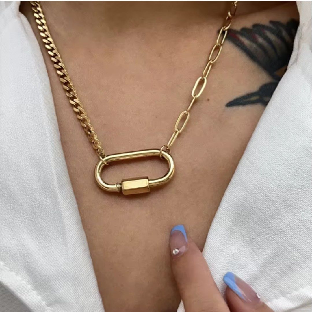 Medusa Accessoires Charm-Kette Seatle Edelstahl Hals Kette