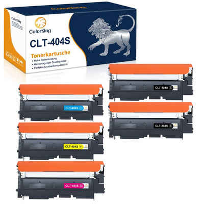 ColorKing Tonerkartusche 5 Toner CLT-P404C 404S für Samsung Xpress C48X C480W C480FW