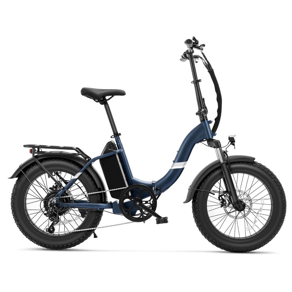 Touroll E-Bike S2 Durchstiegsmodell faltbar E-Bike, 20 Zoll, 48 V&5 Ah, 250 W, 7 Gang, 720 Wh, 5 Stufen(13/16/19/22/25 km/h), 55 Nm, bis zum 150 km, max.120kg