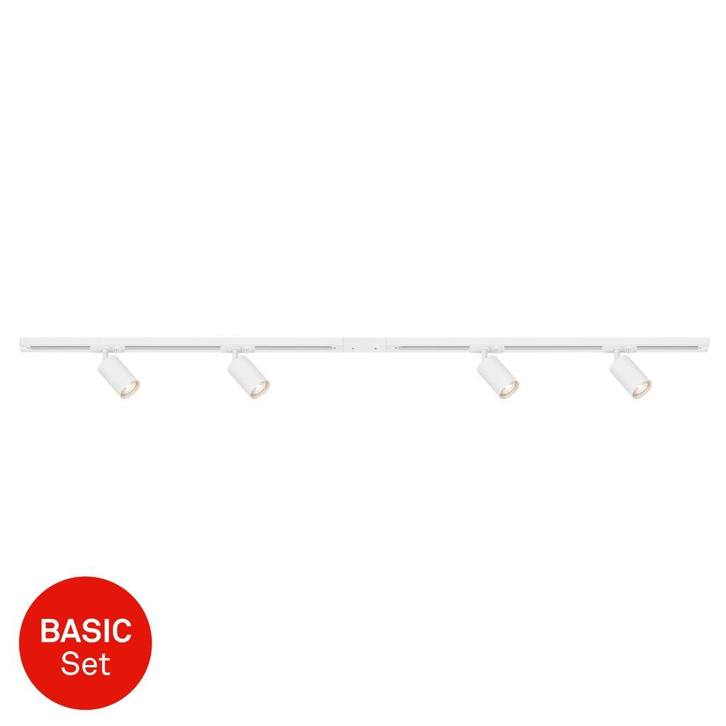 Briloner Leuchten LED Pendelleuchte 8000046, Dimmfunktion, ohne Leuchtmittel, Abhängig vom Leuchtmittel - Warmweiß / Neutralweiß / Kaltweiß, Schienensystem Rail 1,5 m Weiß max. 9W Decke Wohnzimmer Büro Küche