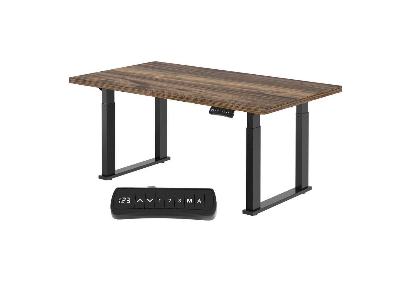 FLEXISPOT Schreibtisch Elektrisch höhenverstellbarer Konferenz- & Schreibtisch (Doppelmotorsystem, Großformatige Tischplatte 160 × 80 cm, 3 Speicherhöhen & Timer & Anti-Kollision, LED-Display, Moderner Esstisch), 150 kg Tragkraft