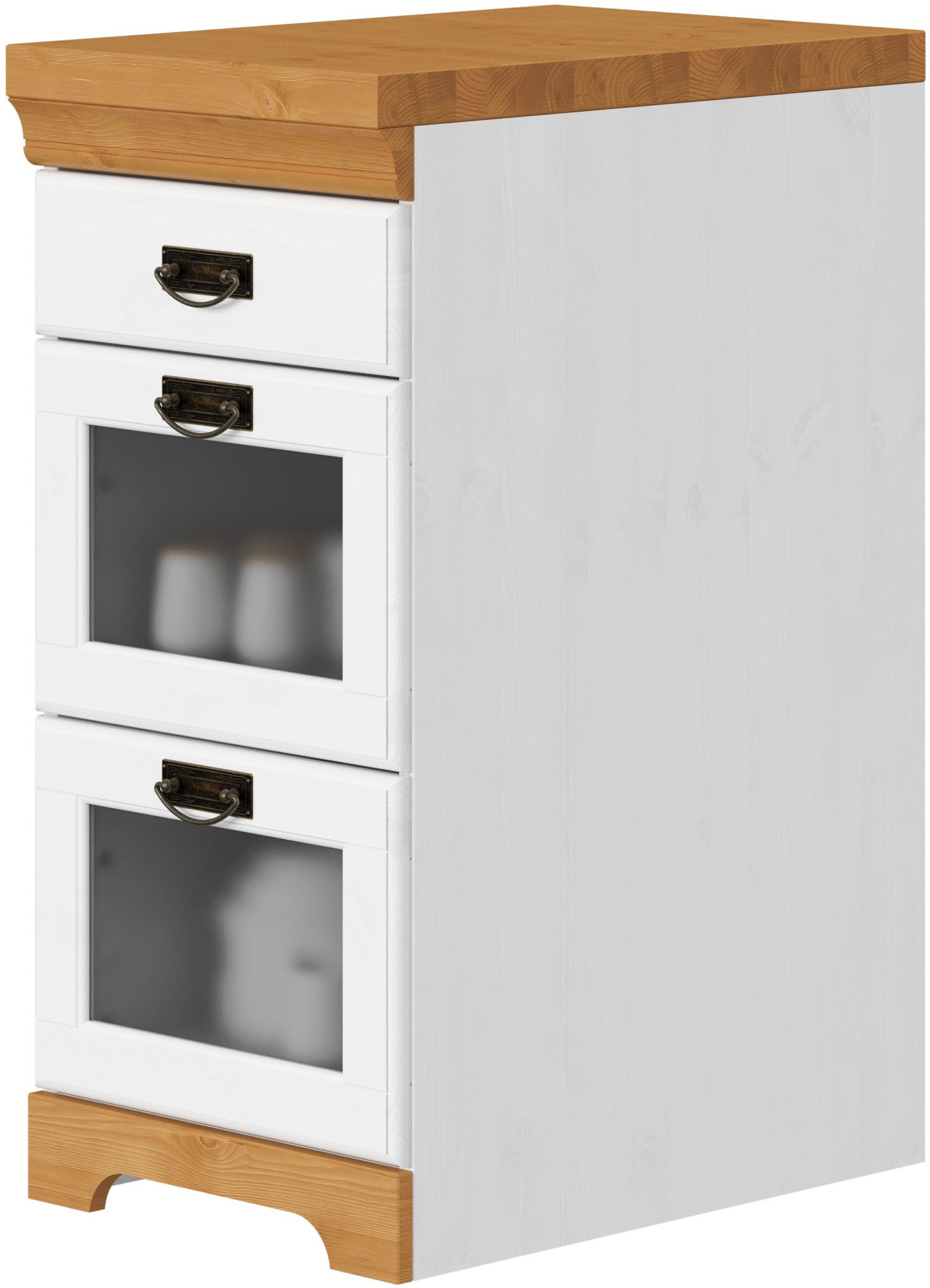 OTTO home Unterschrank Rügen Breite 40 cm, FSC® zertifiziert, Schubkästen mit Glaseinsatz – Bild 4 von 5
