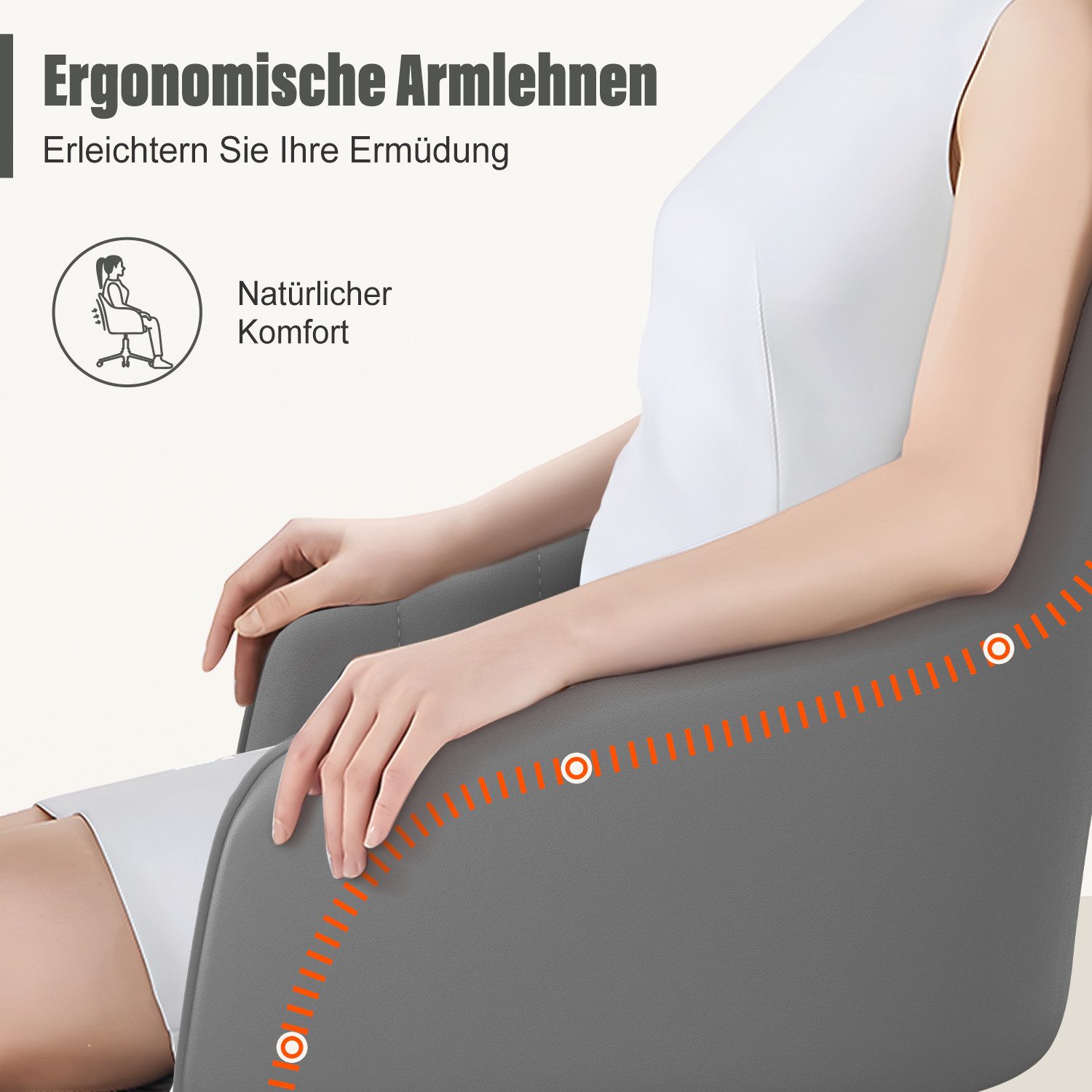 Adormii Bürostuhl Homeoffice Stuhl,Schminkstuhl mit Armlehnen,Drehstuhl mit Rrollen (Samt Stuhl,höhenverstellbar,für Schminktisch,Arbeitszimmer, Schlafzimmer,15 – Bild 5 von 5
