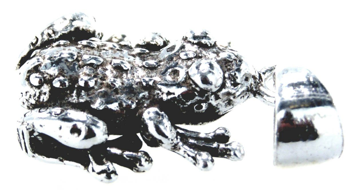925 Frog Leather Sterling Silber Frosch Kiss Kettenanhänger Anhänger of