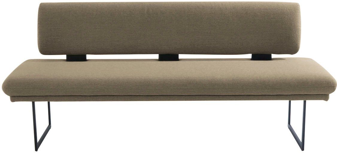 K+W Komfort & Wohnen Polsterbank Longbeach (1-St), mit Metallkufen in schwarz Struktur, in der Breite 204cm oder 224cm