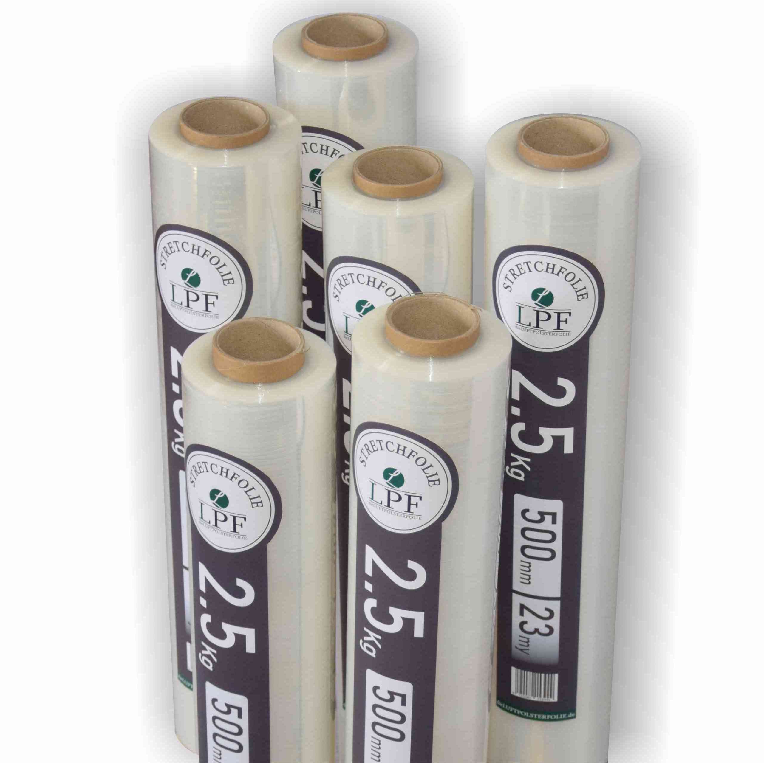 LPF dieLUFTPOLSTERFOLIE Schutzfolie Stretchfolie Wickelfolie transparent 2,5Kg, Breite 500mm, (1-St)