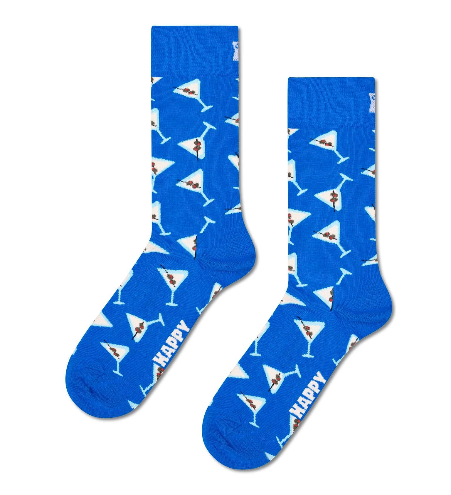 Happy Socks Socken Tagessocke Crew Dry Martini blau - 1 Paar