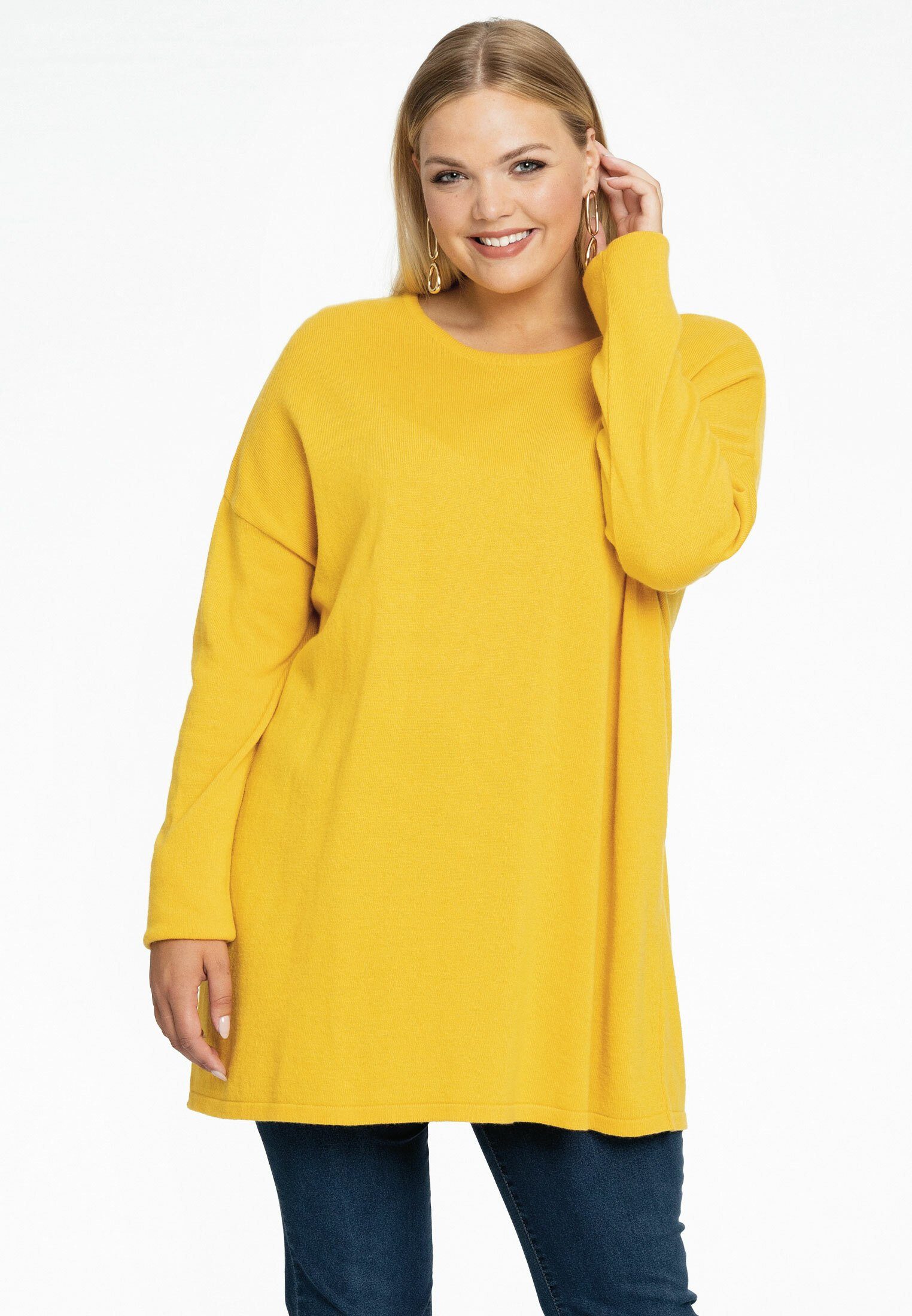 yellow Größen Große Longpullover Yoek