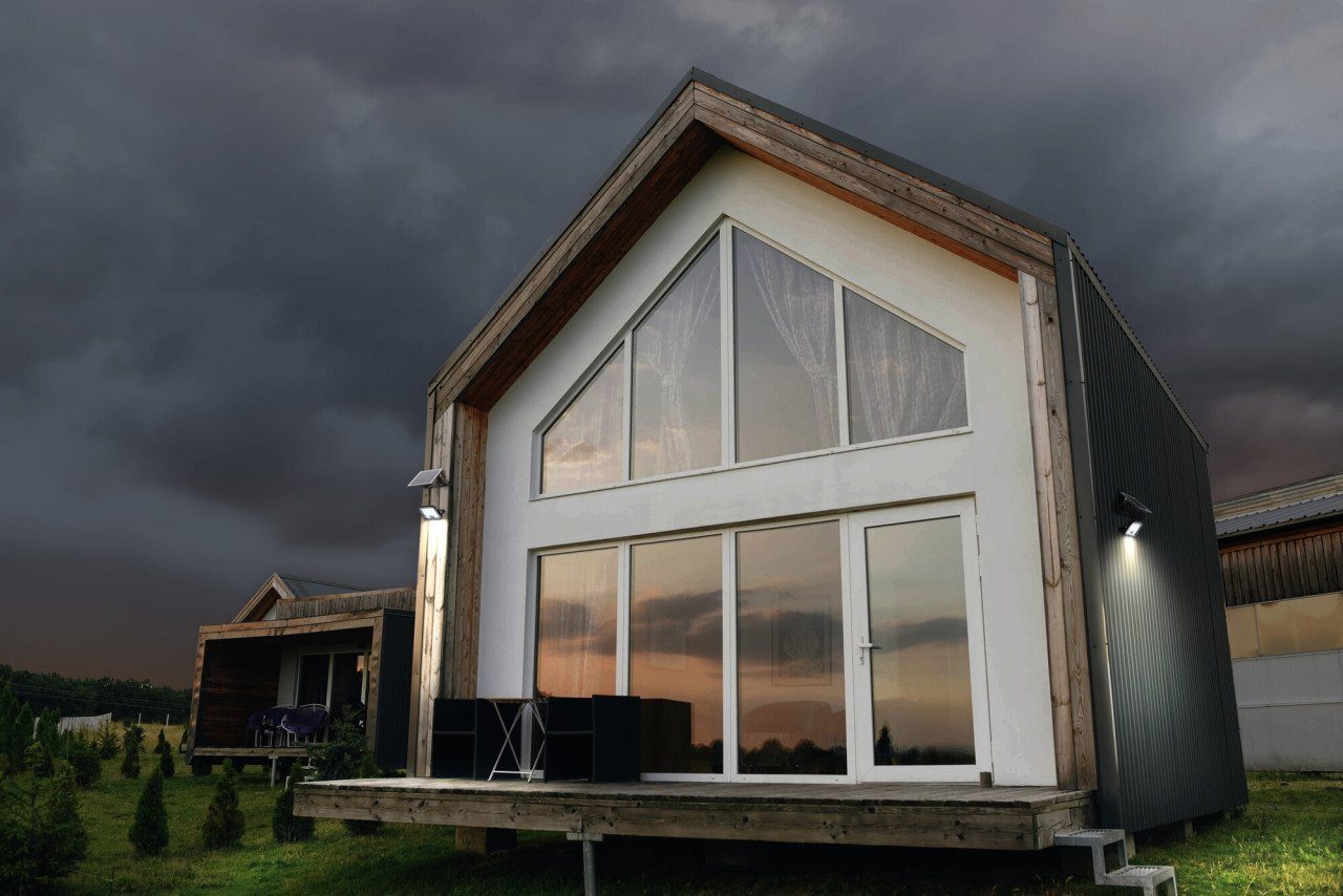 Osram Wandleuchte Osram Solarleuchte Endura Flood Split Solar Sensor, Inkl. Leuchtmittel, Dimmbar mit Bewegungsmelder
