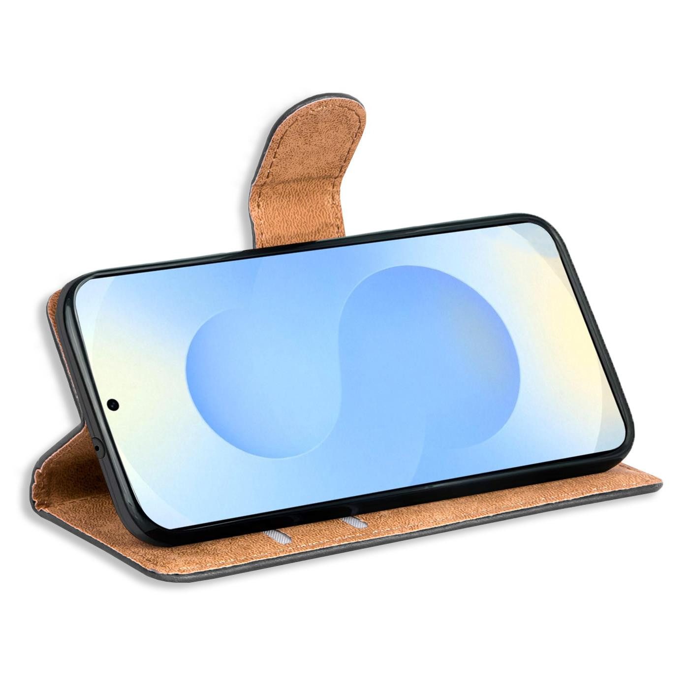 CoolGadget Handyhülle Wallet Klapp Tasche Book Case für Samsung Galaxy S25, Hülle Klapphülle Flip Cover Etui Schutzhülle – Bild 4 von 5