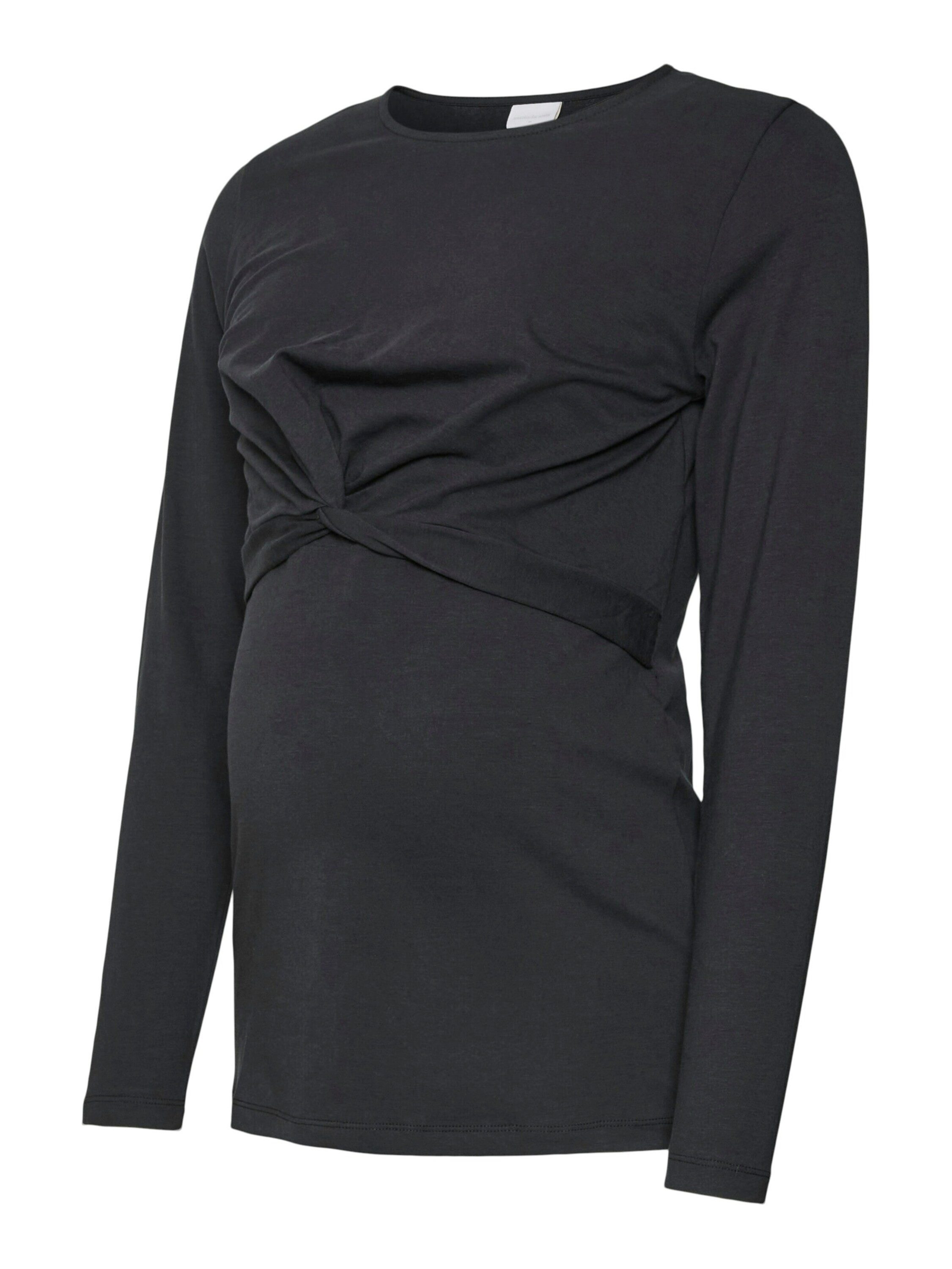 Mamalicious Langarmshirt MLEva June (1-tlg) Drapiert/gerafft