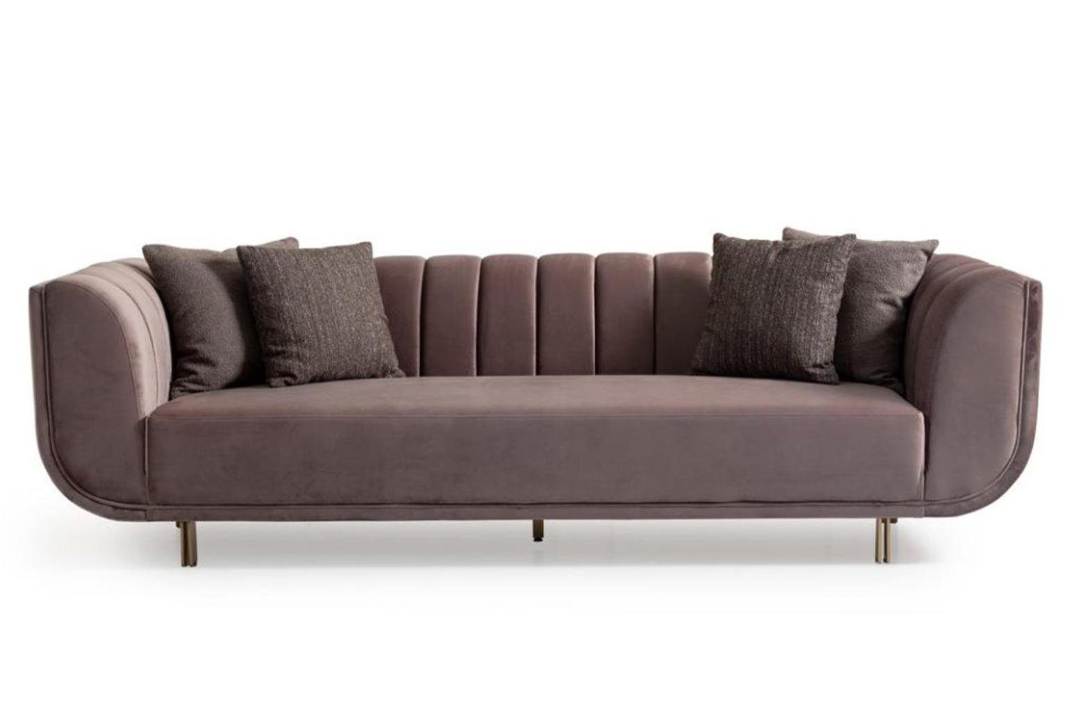 Sofa 3 Moderne Polstersofa 3-Sitzer Lila Dreisitzer Sitzer 1 Teile, in Couch JVmoebel Europa Neu, Made