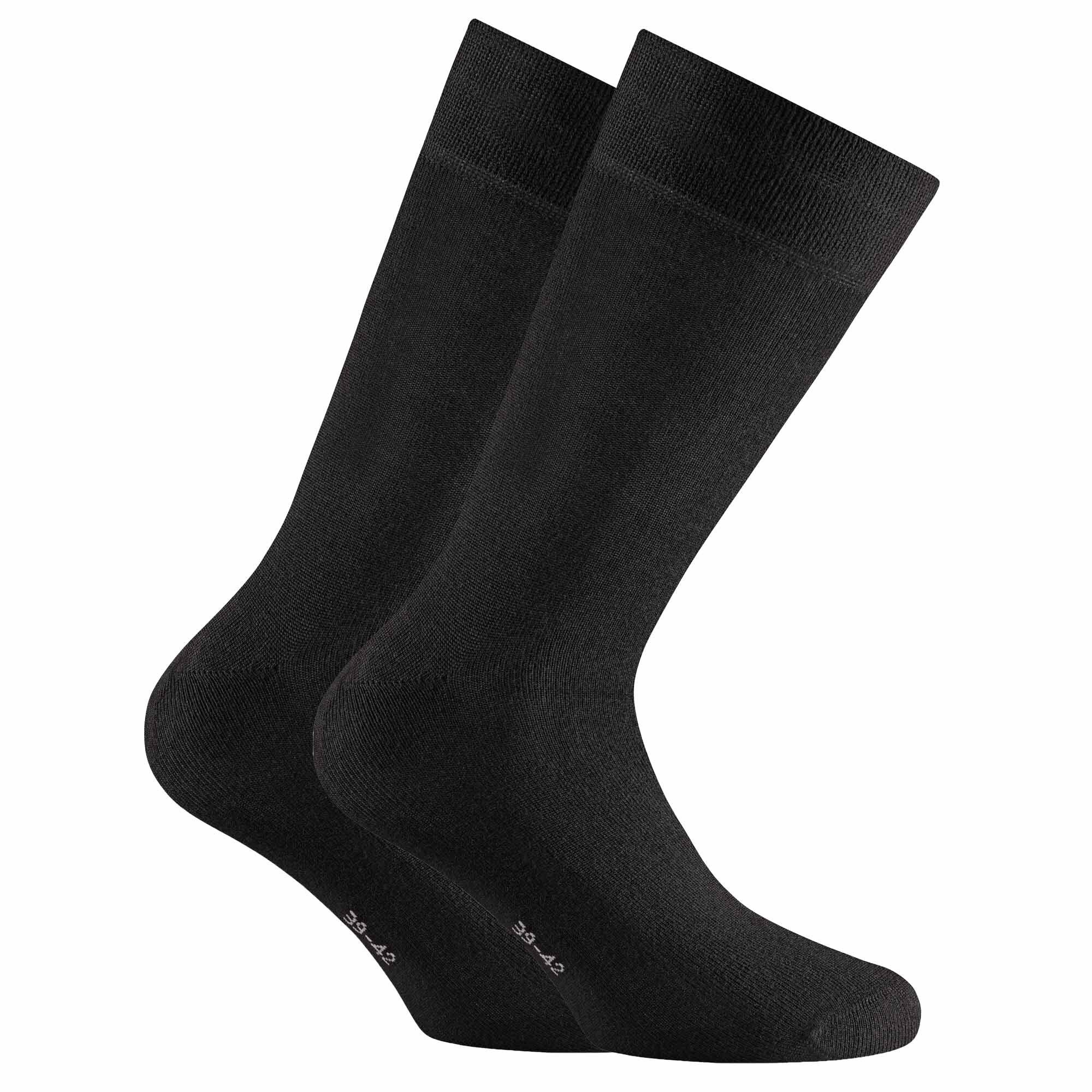 Rohner Socks Socken, Schwarz 2er Kurzsocken Pack - Kurzsocken Unisex Bambus,