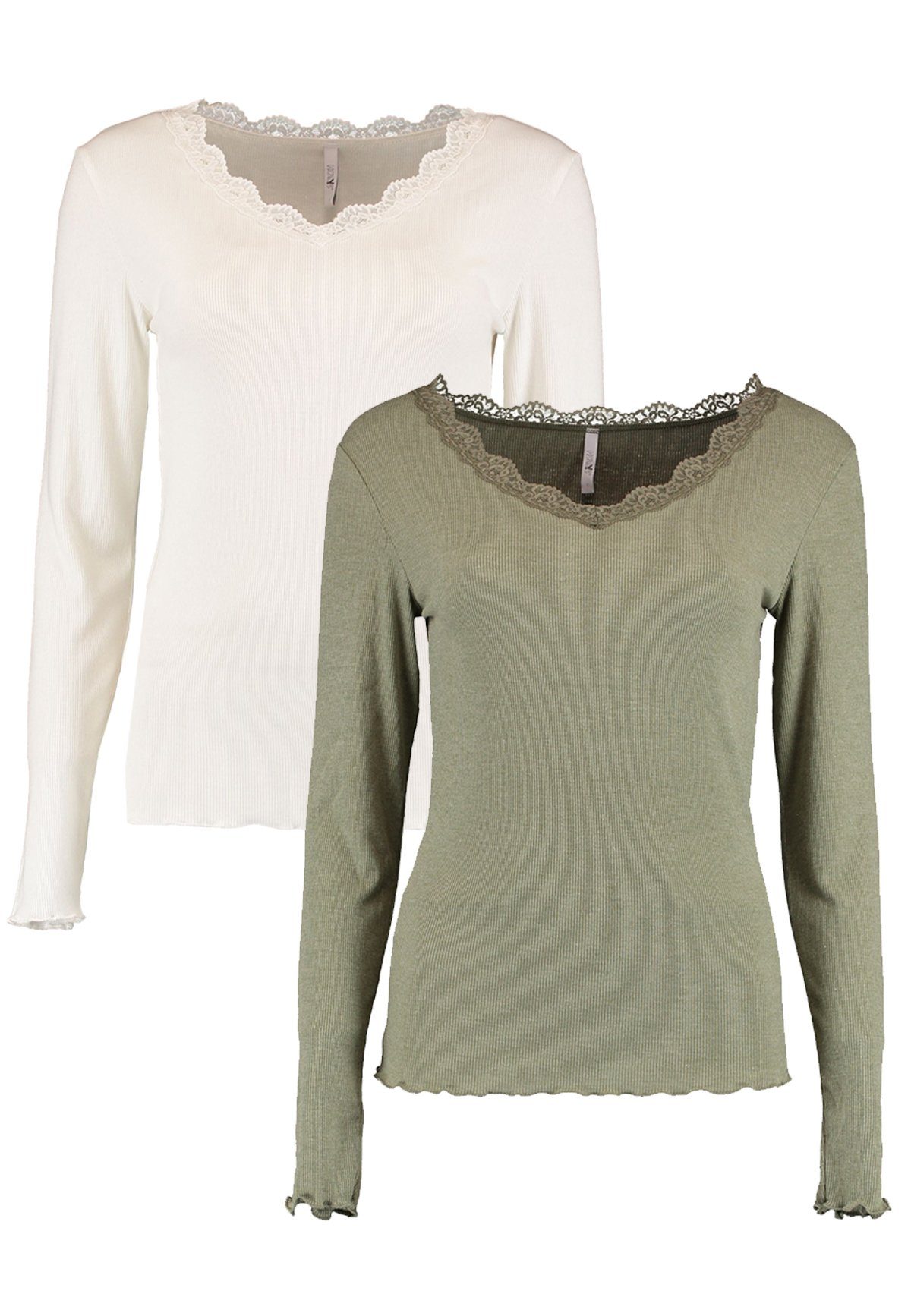 HaILY’S T-Shirt Langarm 2-er Set Spitzen günstig online kaufen