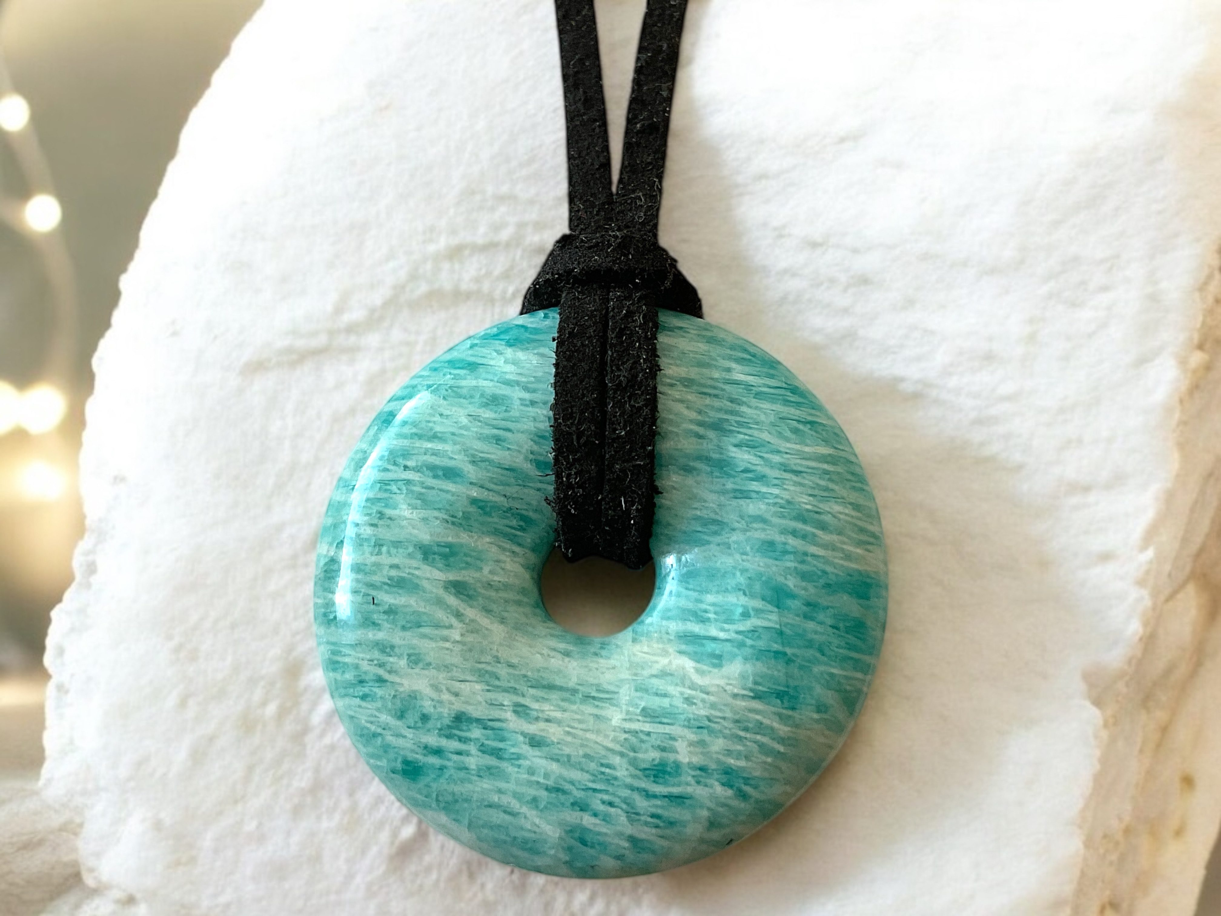 Steinfixx® Lange Kette echter Edelsteindonut 30 günstig online kaufen