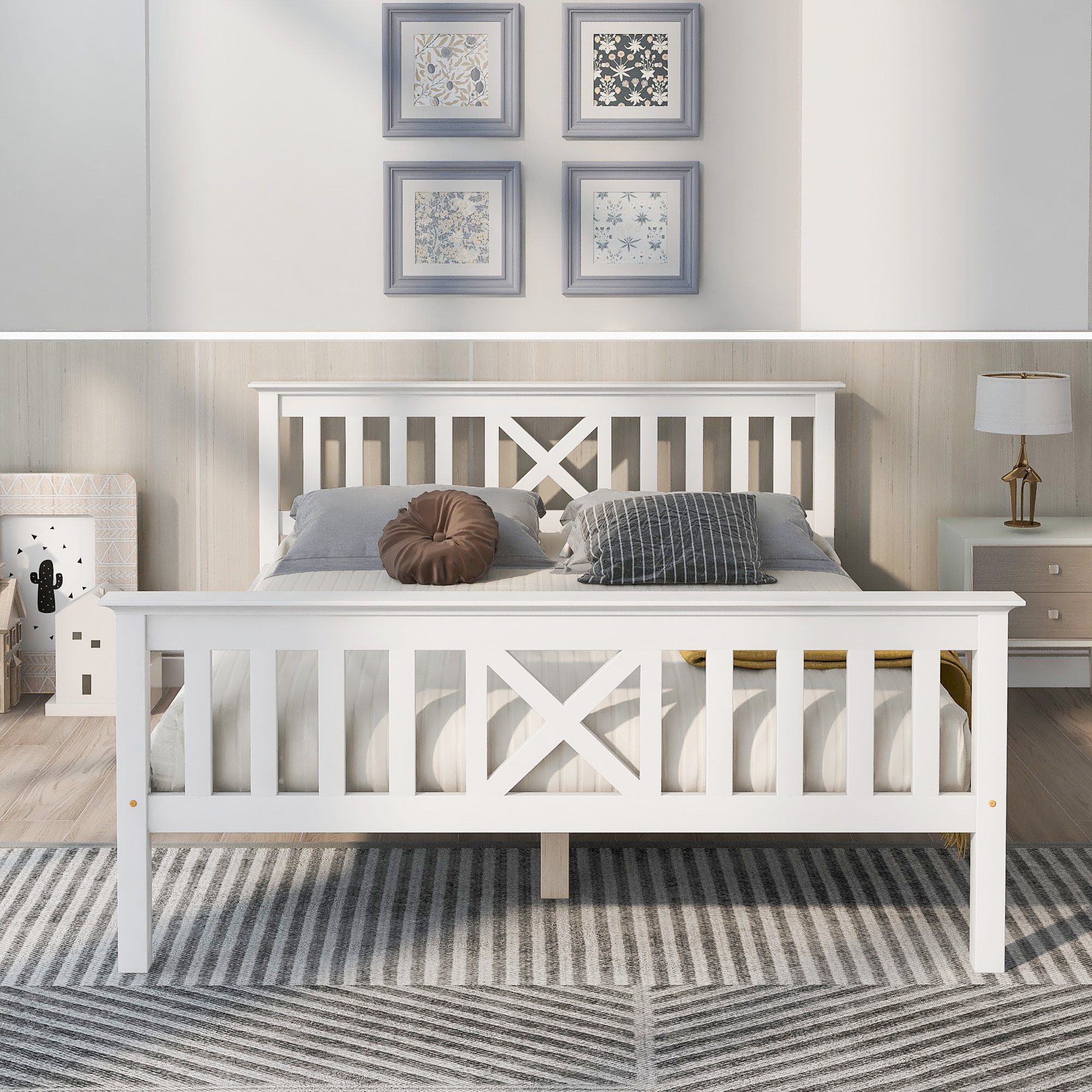 REDOM Holzbett Massivholz Kinderbett günstig online kaufen