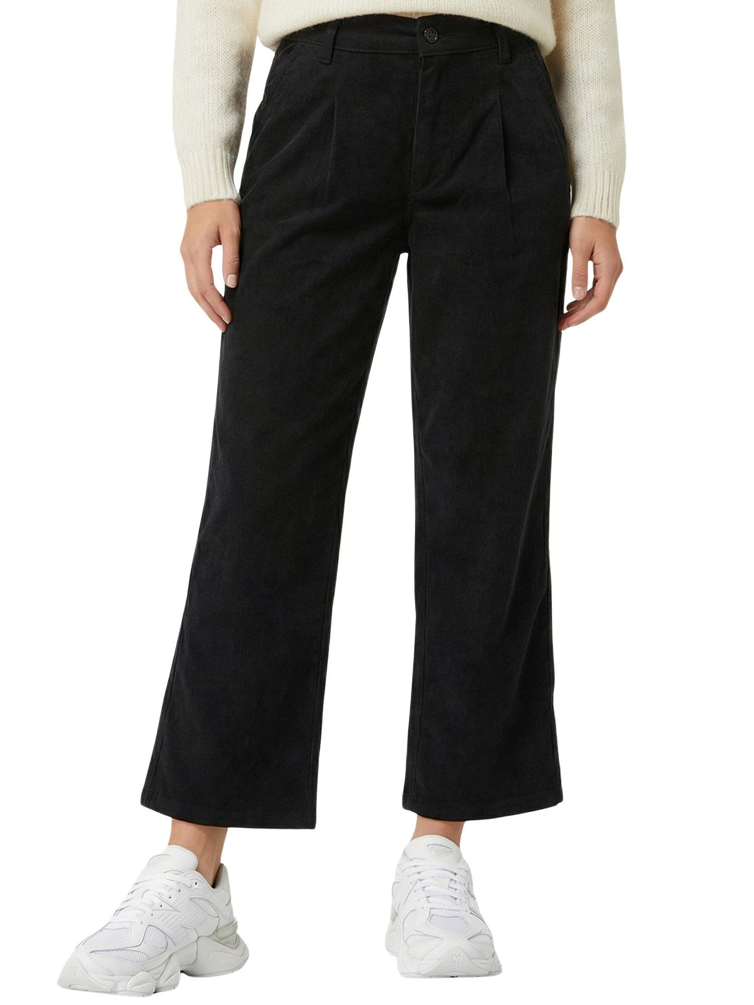 Tazzio Stoffhose F142 Cordhose mit Bundfalten, Wide Leg, hoher Bund
