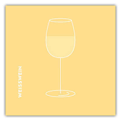 MOTIVISSO Poster Weißwein im Glas