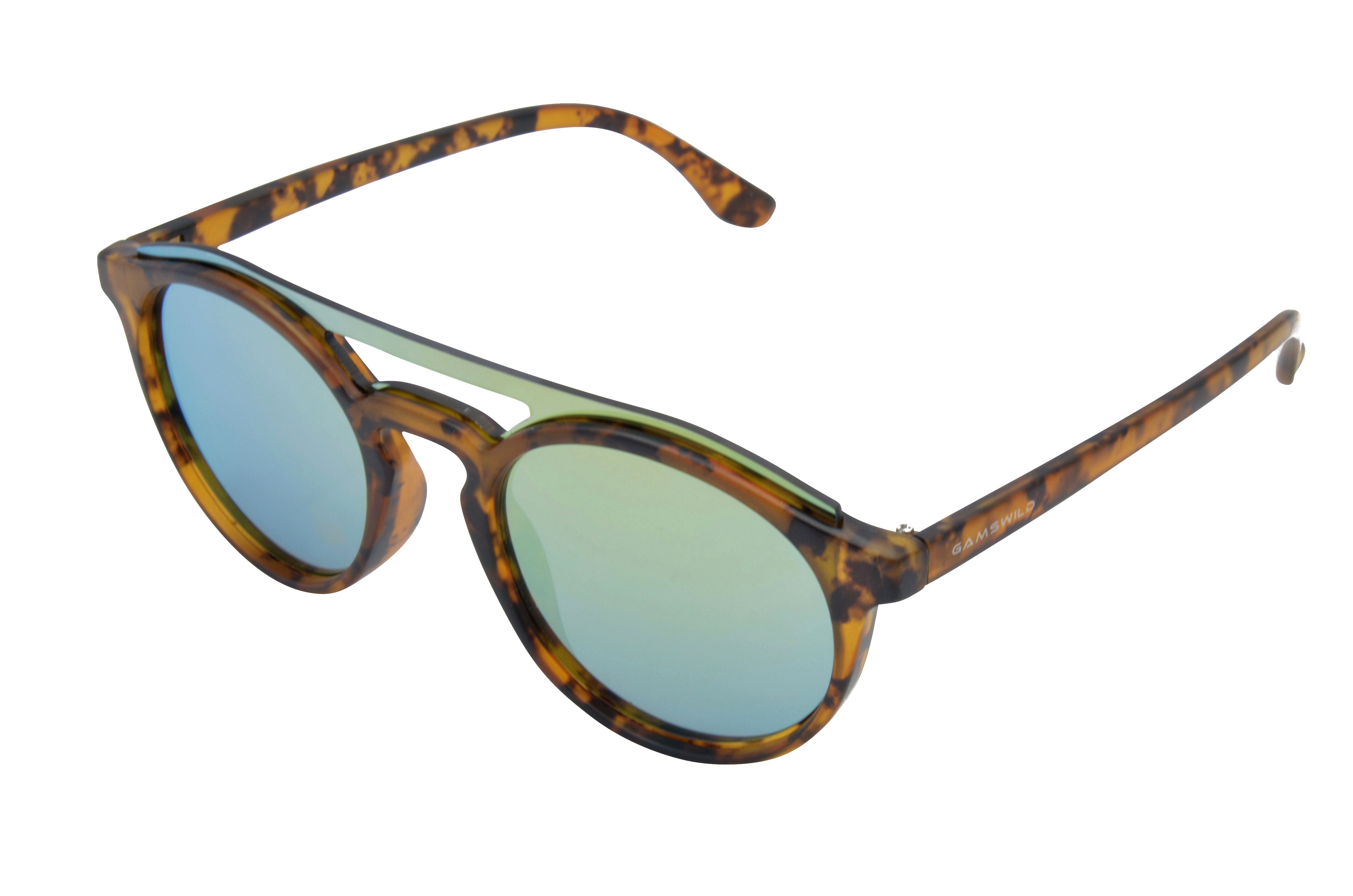 Gamswild Sonnenbrille WM1221 GAMSSTYLE Mode Brille Damen Herren Unisex Fashionbrille, grün, blau, grün, braun