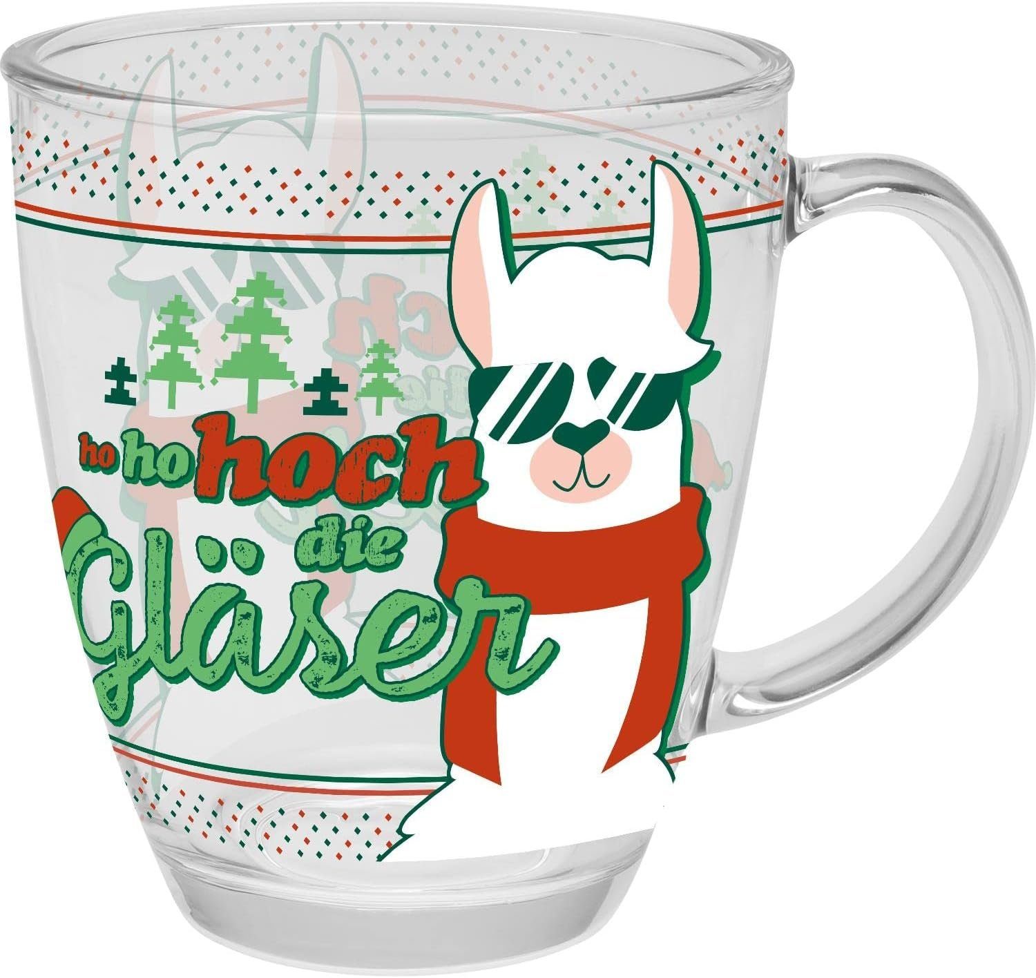 Sheepworld Tasse Weihnachtstasse Winter Kaffee Glühwein Tee Tasse 35 cl Glas, Material: Glas Hoch 51089