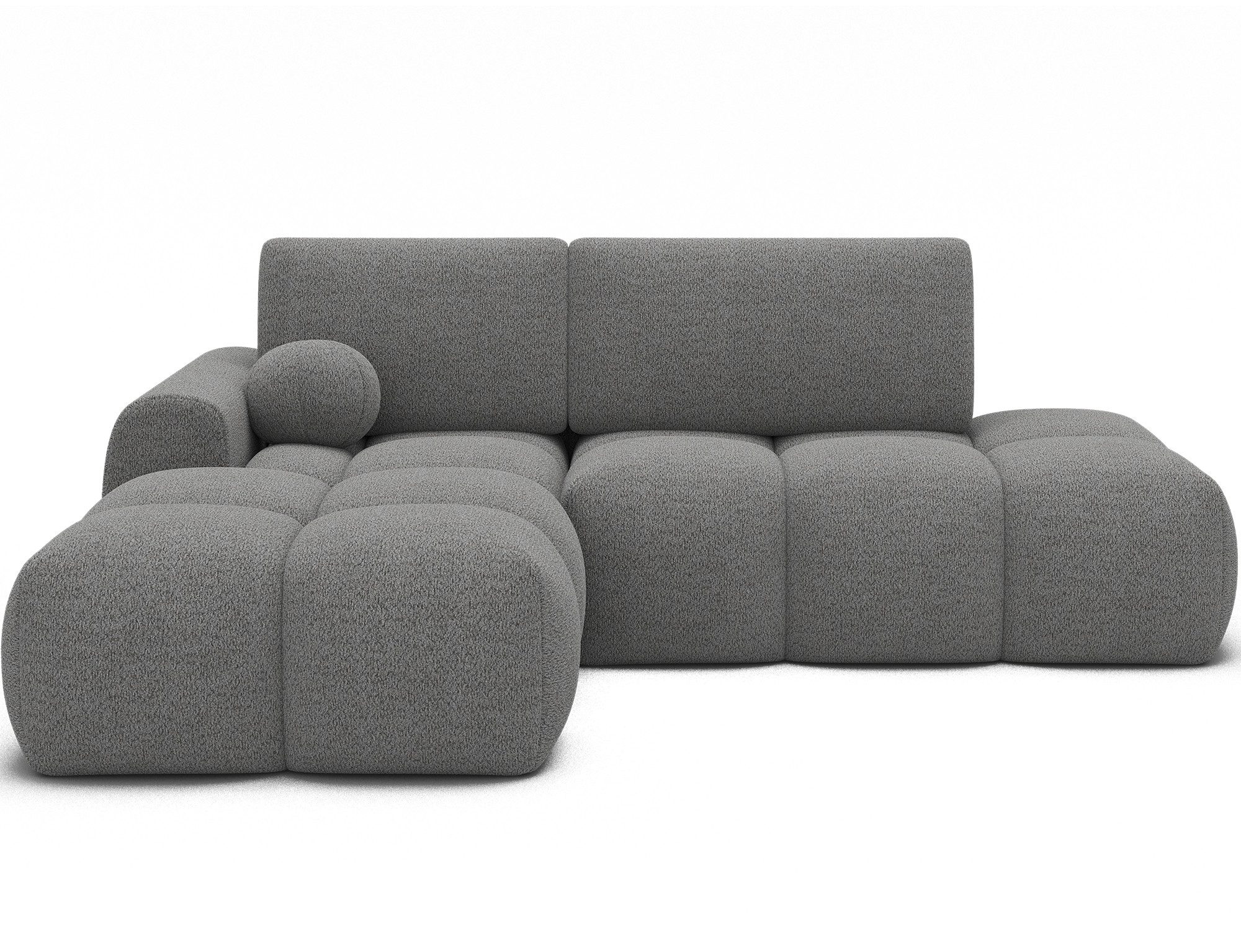 Lukas Möbel Ecksofa Ecksofa Vittario mit Bettkasten Schlaffunktion in Bubble Design, mit Bettfunktion und Stauraum in Bubble-Optik