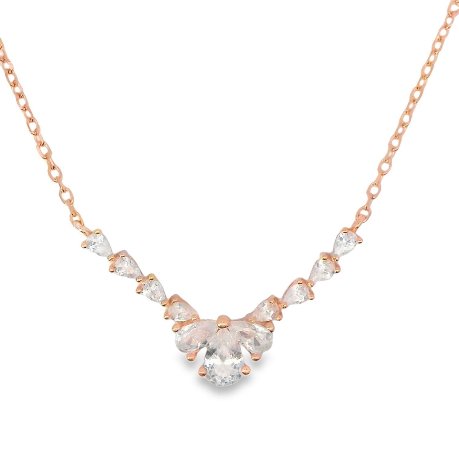 Impala Collier Kette Carolin 925 Silber rosévergoldet, Collierkette aus 925 Silber rosévergoldet