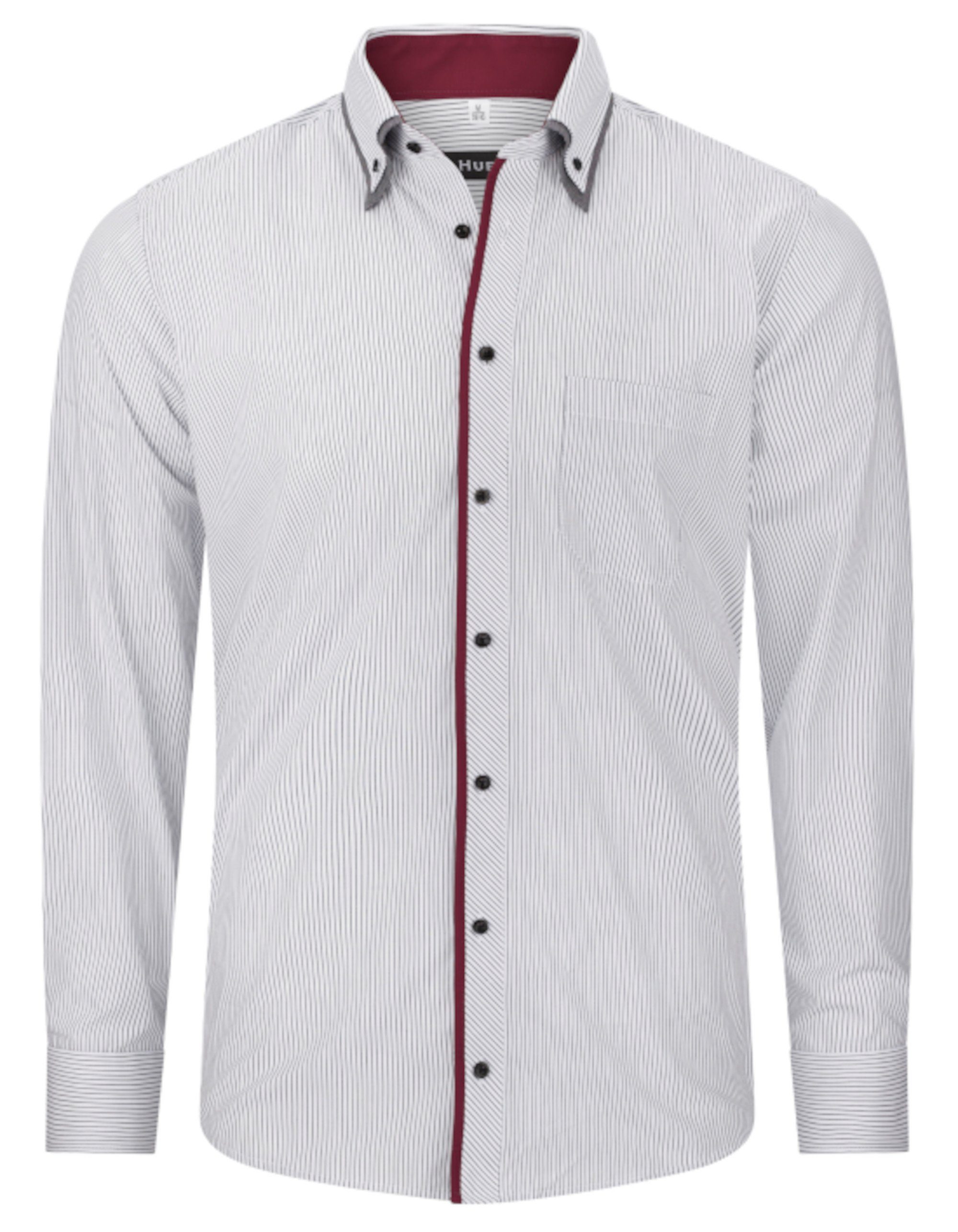 Huber Hemden Langarmhemd HU-0446 Button-Down, Doppelkragen, günstig online kaufen