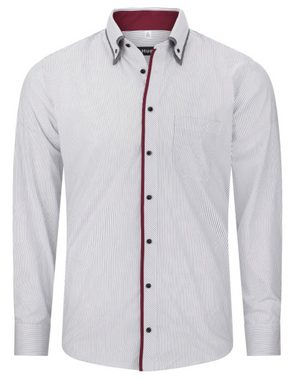 Huber Hemden Langarmhemd HU-0446 Button-Down, Doppelkragen, Regular Fit-gerader Schnitt, Made in EU