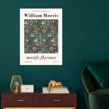 Posterlounge Poster William Morris, Motifs Floraux - Compton, Flur Vintage Malerei