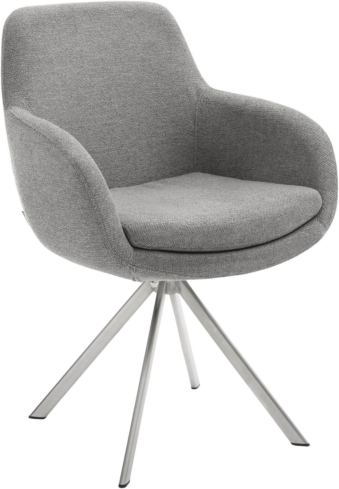 Musterring Esszimmerstuhl Tavia (Set, 2 St), Stativgestell Edelstahl, wahlweise mit Drehfunktion, diverse Farben