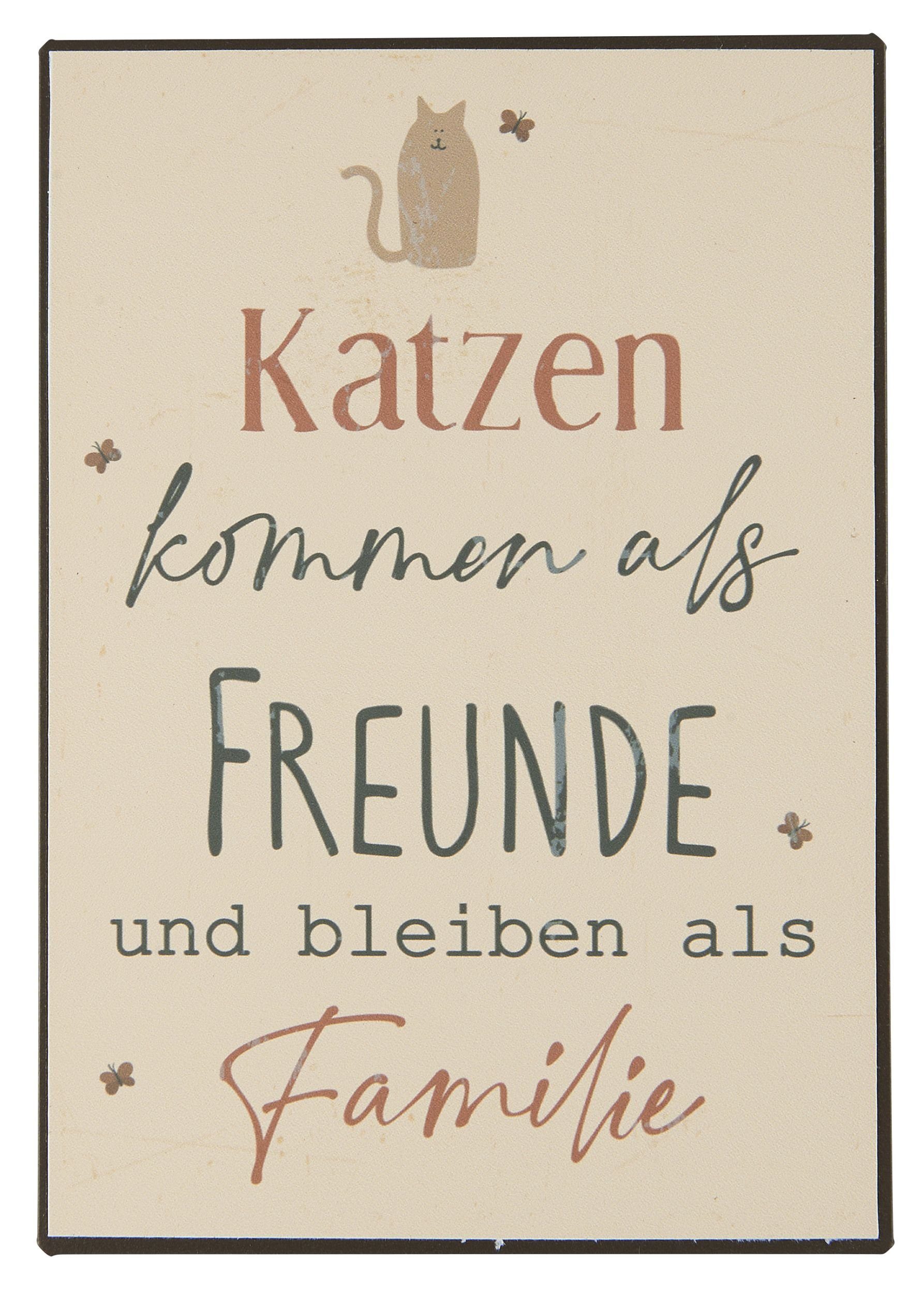 Ib Laursen Metallschild Ib Laursen - Schild Blechschild Metallschild "Katzen kommen als ..."