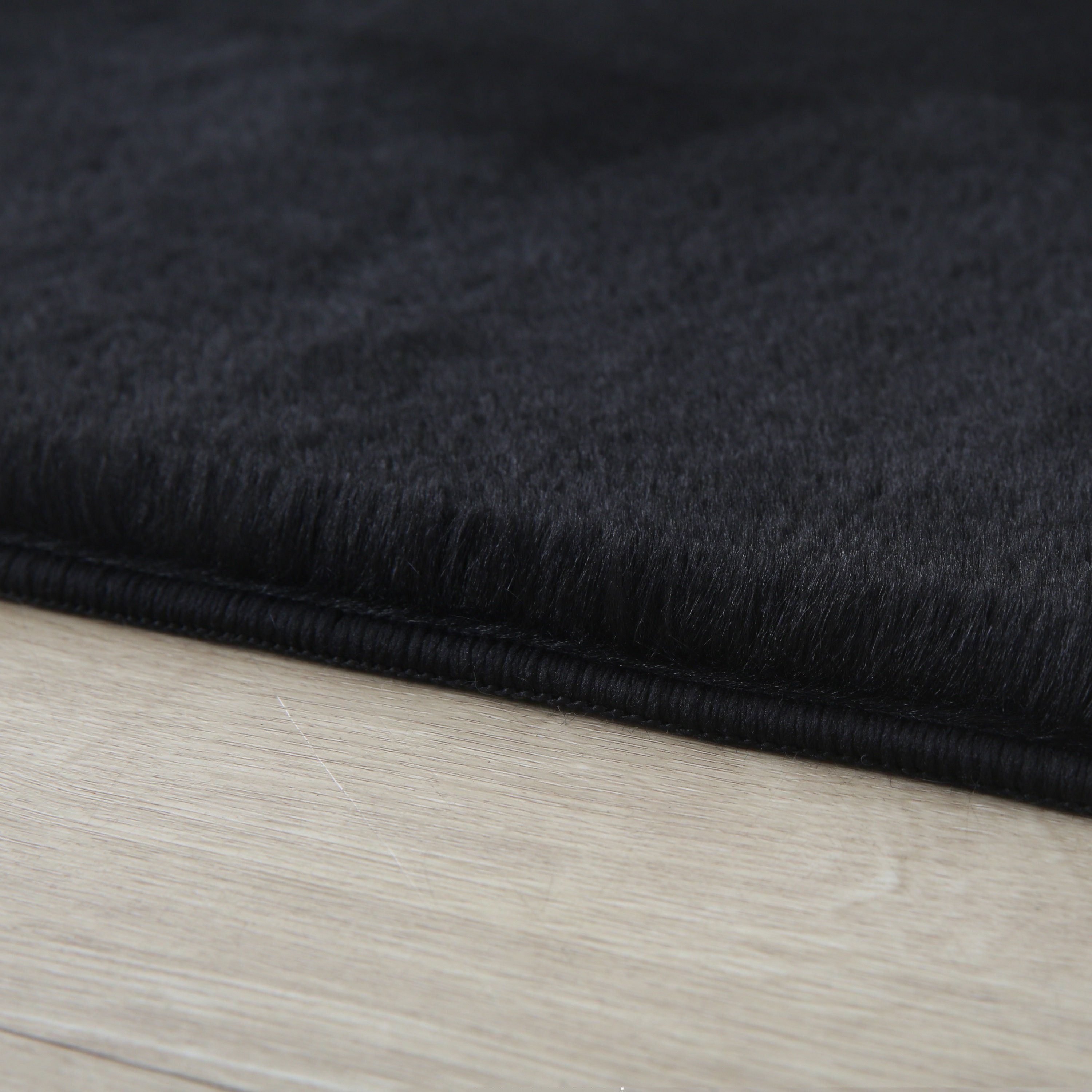 Teppium Teppich Unicolor - Einfarbig, Rund, Höhe: 20 mm, Teppich Wohnzimmer Einfarbig Shaggy Modern Flauschiger Felloptik Weich