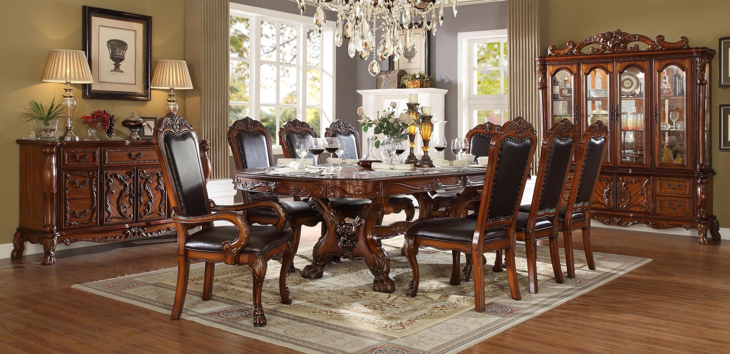 JVmoebel Essgruppe, Möbel Tisch 6x Stuhl Sets Esszimmer Garnitur Holz