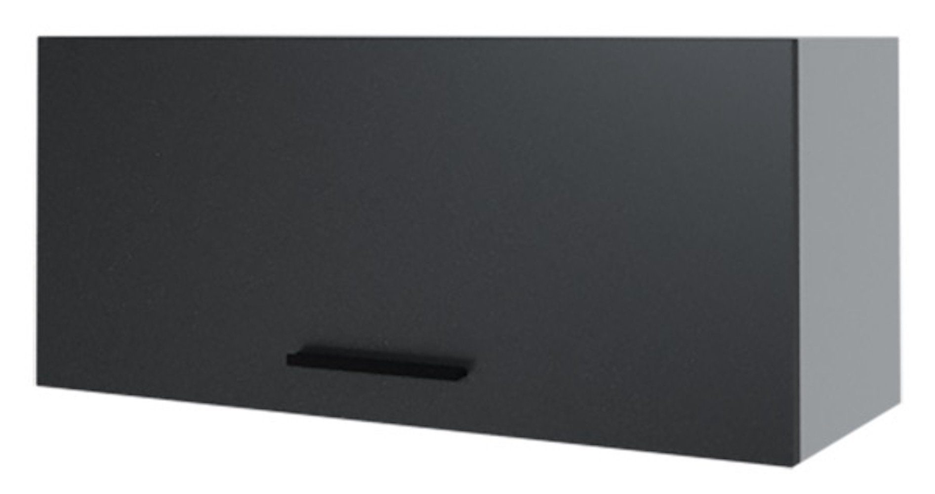 Klapphängeschrank wählbar Küchenhängeschrank) matt Bonn Korpusfarbe schwarz mit (Bonn, Feldmann-Wohnen Klappe Front- 80cm und