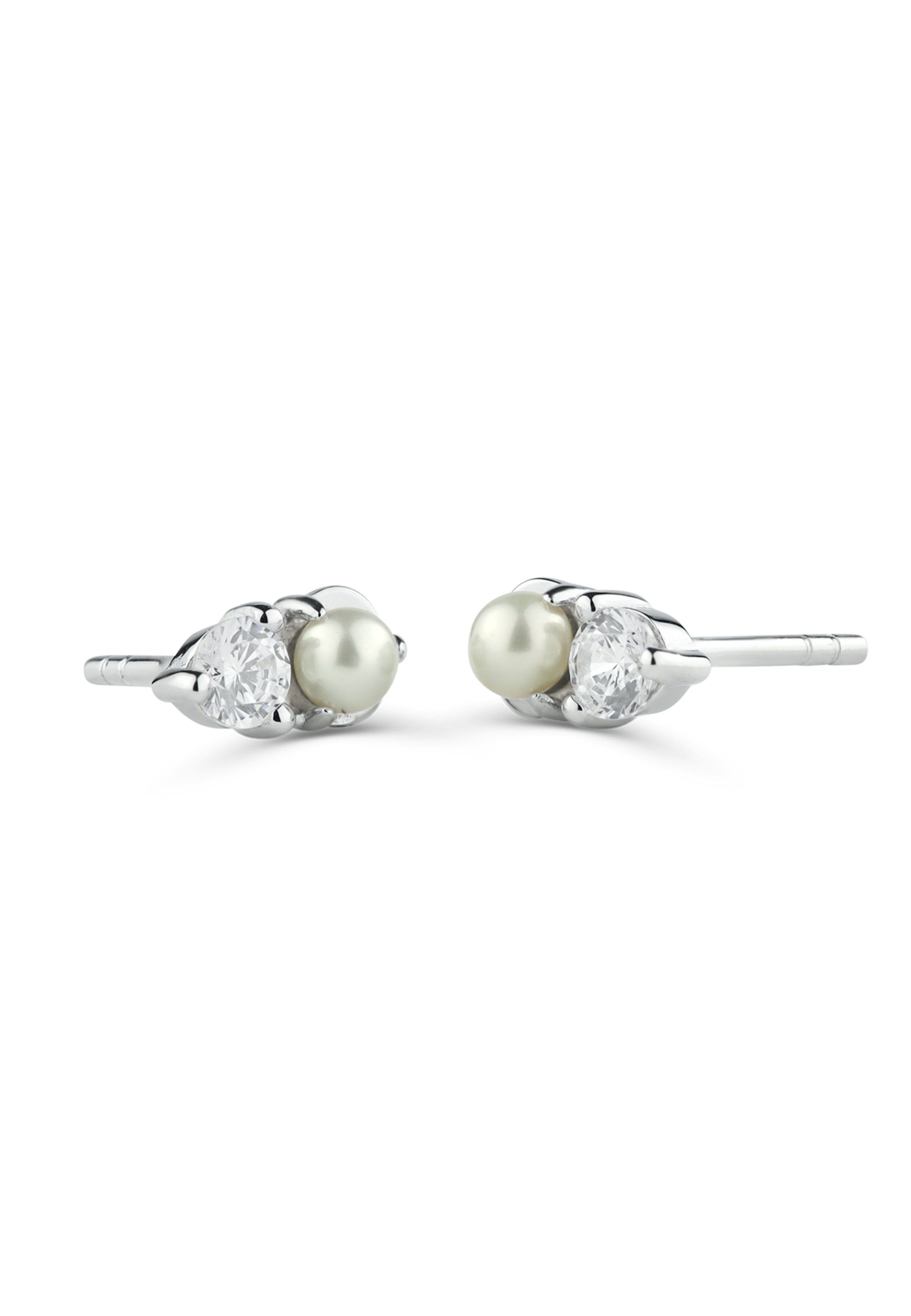 NANA KAY Paar Ohrstecker Petite ST1884, Zirkonia-Stein und Perlen-Besatz Pearls, mit