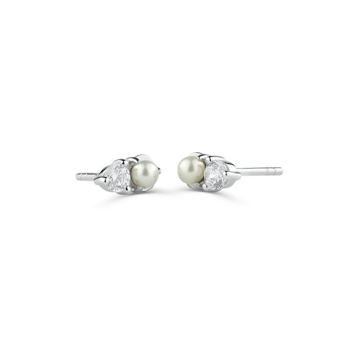 NANA KAY Paar Ohrstecker Petite Pearls ST1884 mit Zirkonia-Stein und Perlen-Besatz